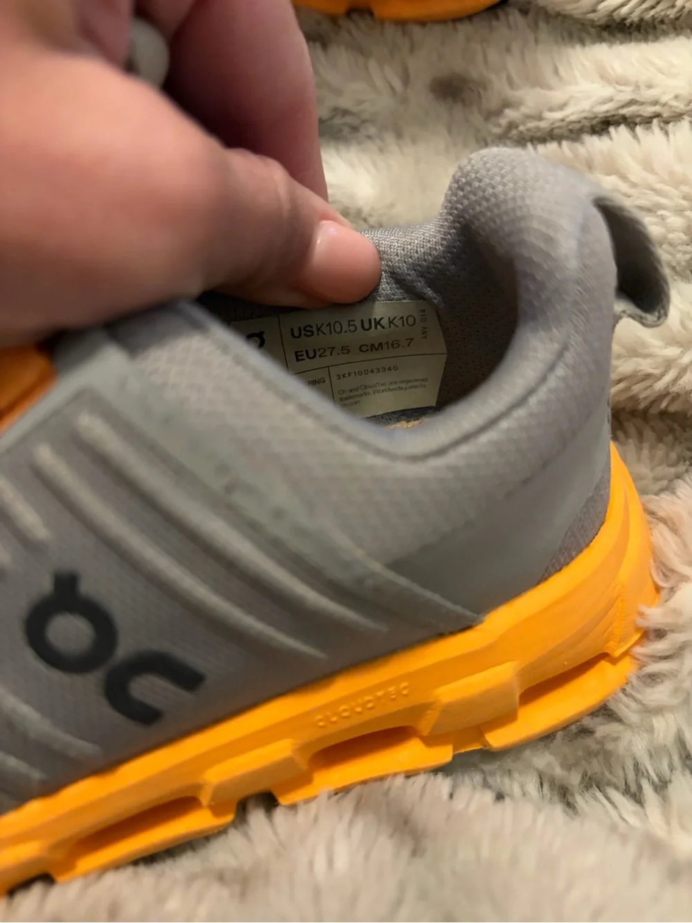 Cloudswift Gray & Orange Running Sneaker